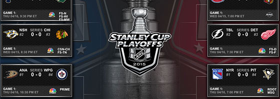 2015 NHL Stanley Cup Playoffs TV Schedule: First Round