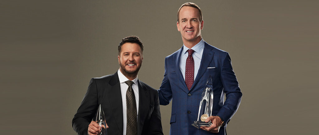 CMA Awards 2023 Luke Bryan Peyton Manning